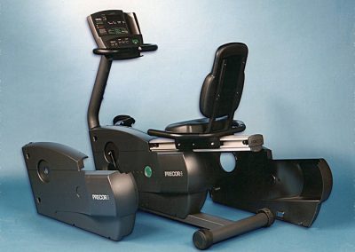 Award-winning pressure formed exercise bike enclosure assembly, shown with a complete bike