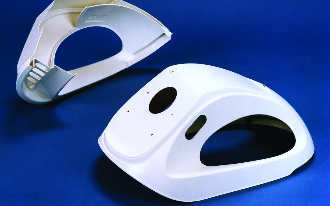 Twin sheet forming enables lightweight surgical helmet design