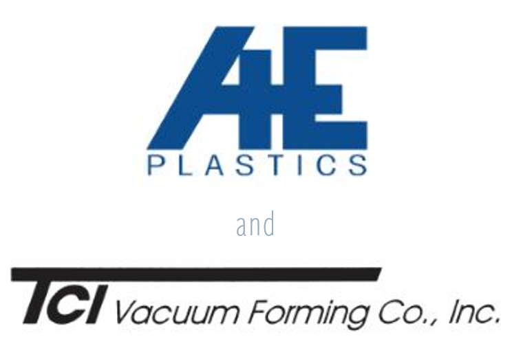 logos for former AE Plastics and TCI Vacuum Forming companies
